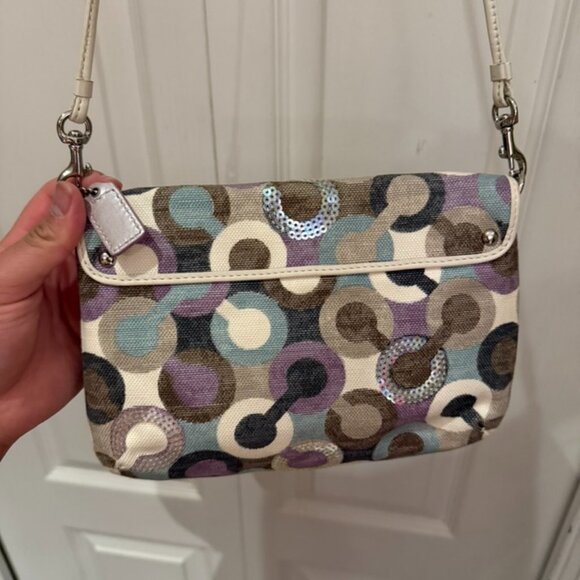 Coach Kristin Op Art Sequin Swingpack crossbody bag - Picture 4 of 6